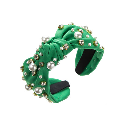 Women and Girl Fashionable Korean Style Wide-Brimmed Headband with Rhinestone and Pearl