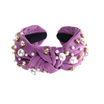 Women and Girl Fashionable Korean Style Wide-Brimmed Headband with Rhinestone and Pearl